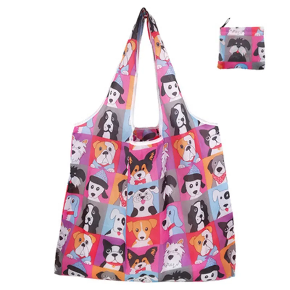 sacs à provisions réutilisables pour femmes, sac fourre-tout pliable, sac d'épicerie pour cuillère à soupe, sacs à main pliants de grande capacité, sac à cosmétiques de maquillage portable, nouveau