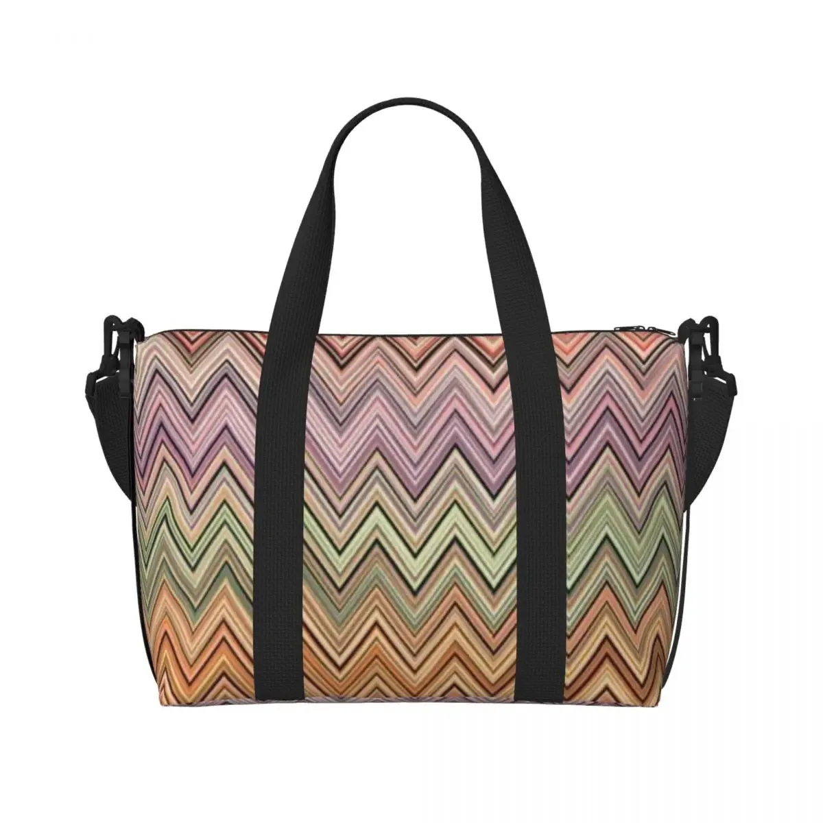 sac fourre-tout boho personnalisé pour femme, sac de plage moderne chic, extra large, sac de sport à main, géométrique, multicolore, sacs de voyage, sacs à provisions