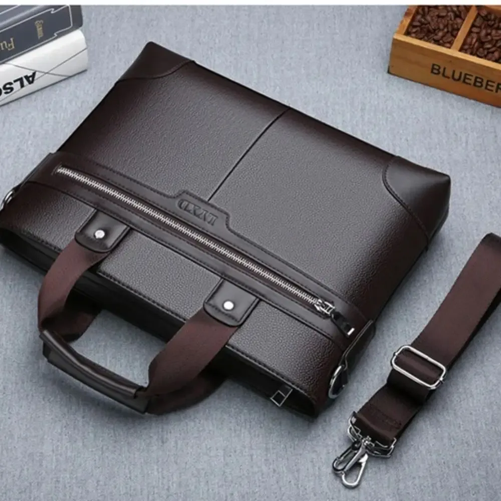 porte-documents en cuir pu grande capacité, organiseur de papiers, sac à documents professionnel en tissu oxford, fermeture éclair multifonctionnelle