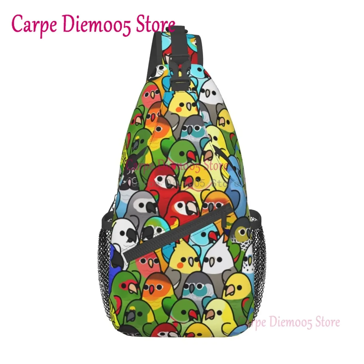 sac à bandoulière perroquet gris africain pour hommes, sac à dos à bandoulière pour la randonnée