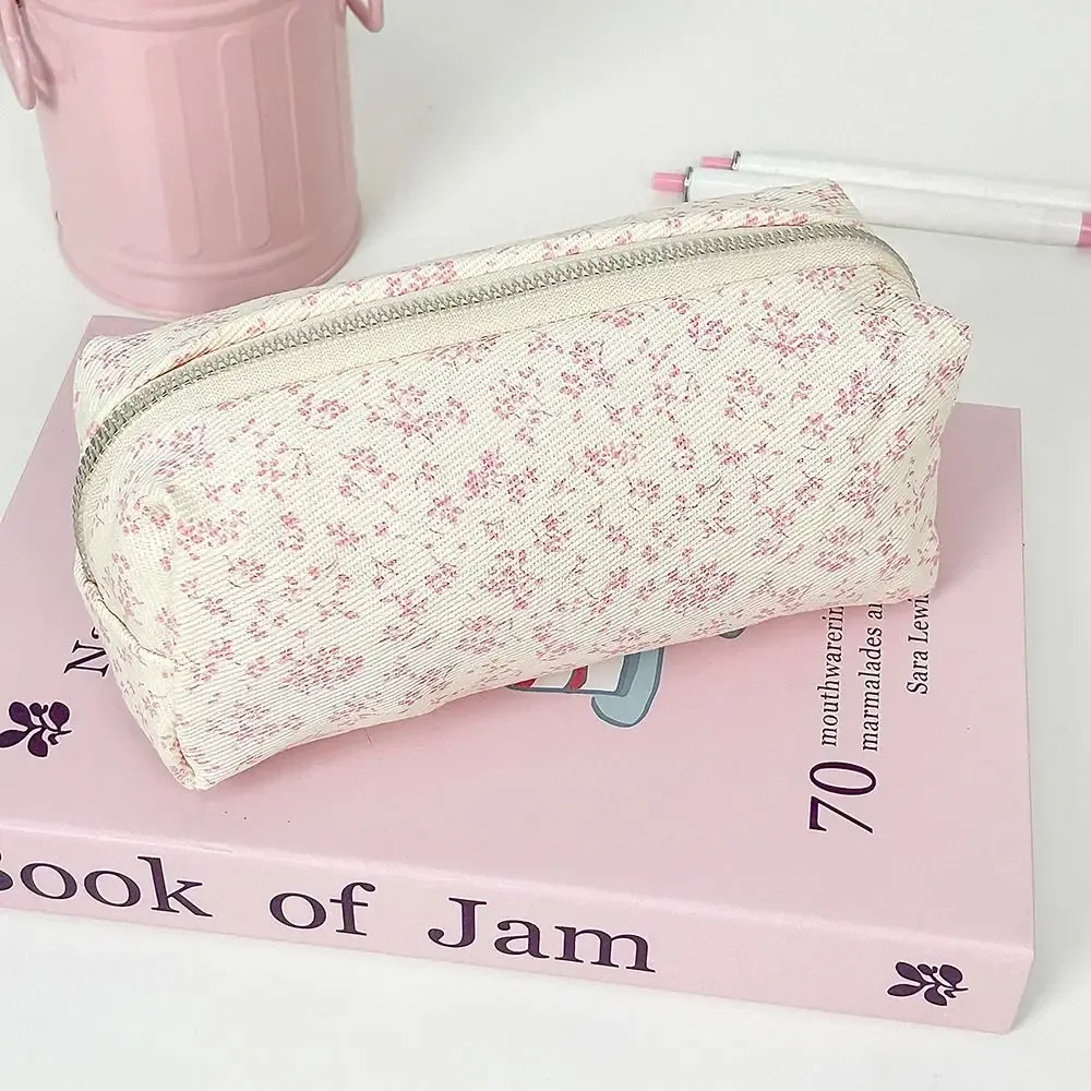 trousse à stylos à motif floral mignon, grande capacité, multifonctionnelle, organisateur de papeterie pour étudiants