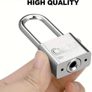 cadenas en métal robuste, étanche et antirouille, avec longue anse et clés, antivol pour entrepôt, salle de sport, 1 pièce