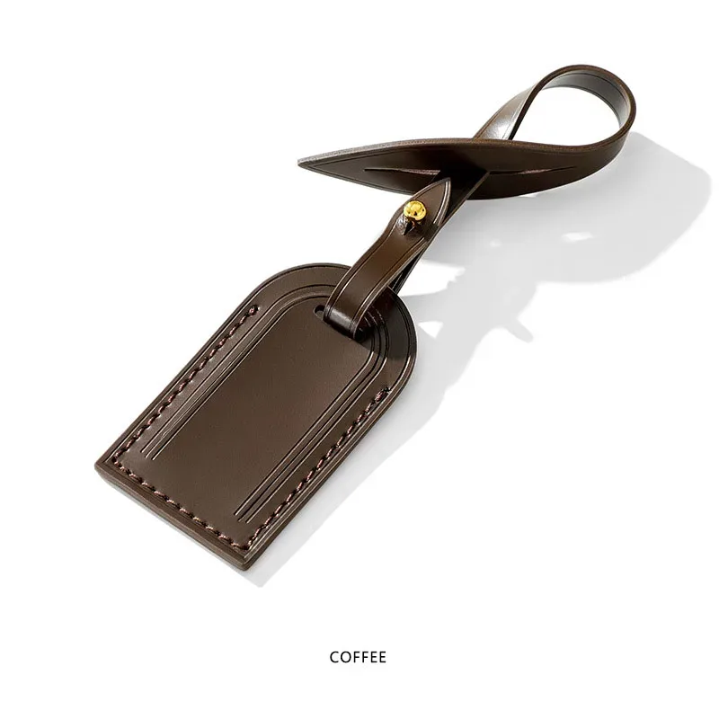 support personnalisé avec marquage à chaud doré, adapté aux sacs à main presbyop, sacs montaigne, étiquettes de bagage pour cartes d'embarquement, en cuir véritable