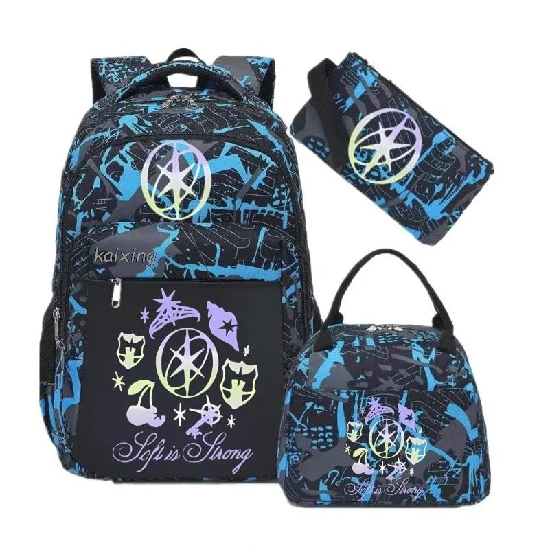 hot katseye drôle impression sacs à dos avec sacs à déjeuner multi-poches camouflage adolescents voyage sac à dos pour ordinateur portable femmes sac d'école mochila