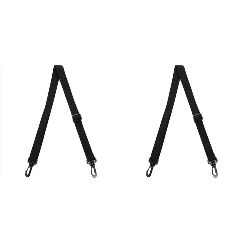 sangle de sac d'ordinateur de 2,5 cm de large en sangle pp pour sac à main homme, porte-documents, sac bandoulière, ceintures d'épaule réglables, longues bandes noires