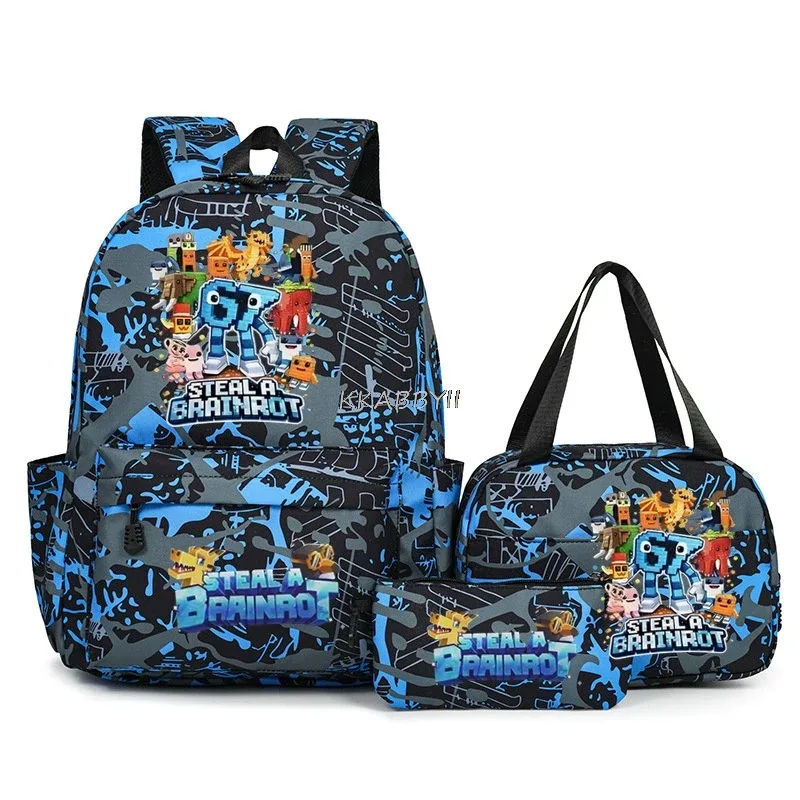 lot de 3 sacs à dos imprimés 67 six seven, style simple, légers, pour garçons et filles, sacs d'école amusants avec le numéro 67, sacs de voyage, mochilas