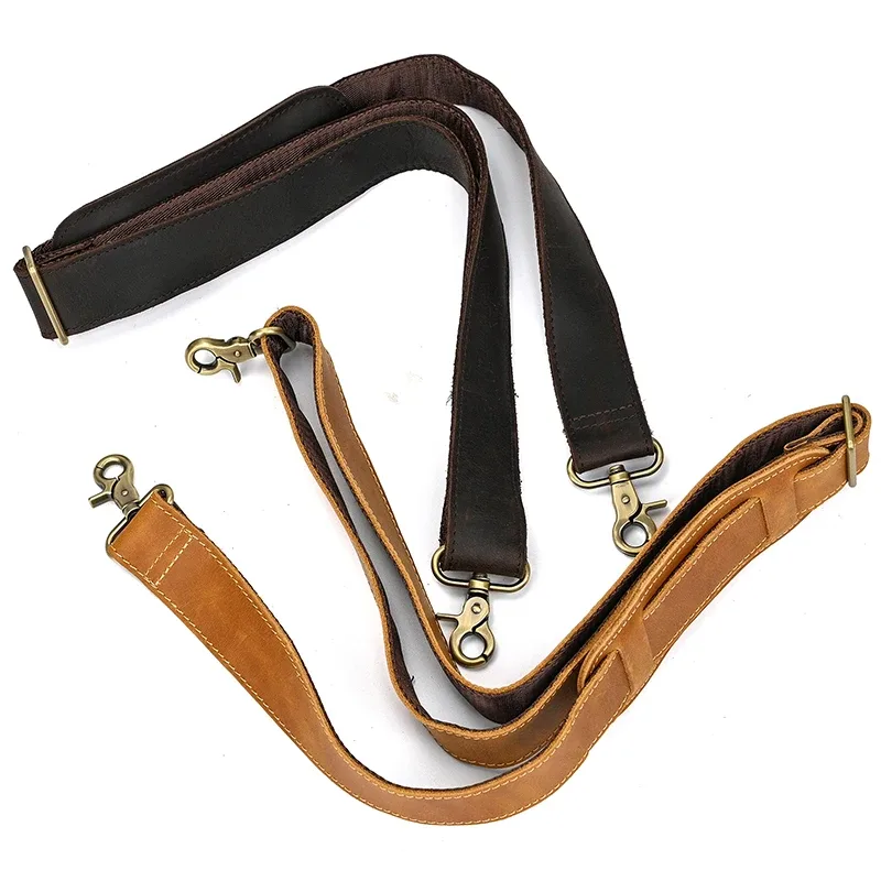 sangle en cuir vintage pour sac à bandoulière, longue sangle réglable pour sacs messager, sangle de sac pour hommes