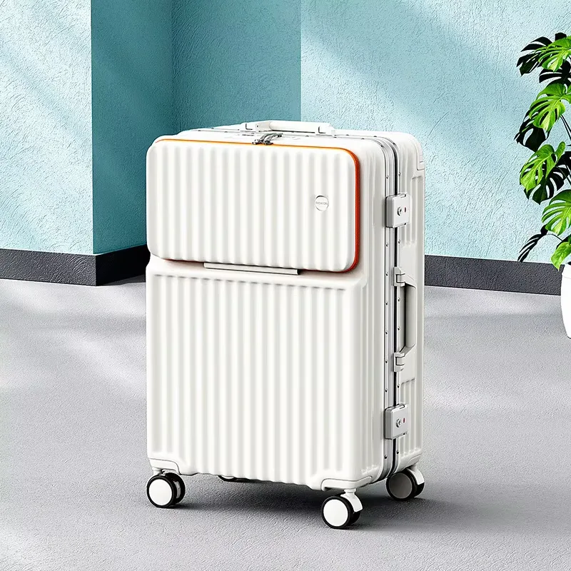 klqdzms valise de cabine multifonctionnelle à ouverture frontale 20/22/24/26 pouces avec compartiment pour ordinateur portable pour femme