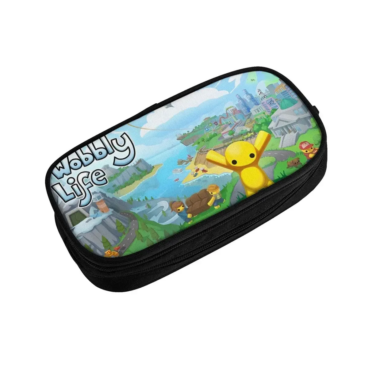 mignon wobbly life jeu en ligne trousse à crayons étuis à crayons stylo pour étudiant grand rangement sacs à crayons bureau fermeture éclair papeterie
