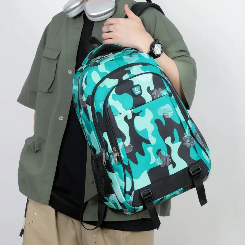Mode personnalité Camouflage sac à dos décontracté grande capacité collège étudiant sac mode voyage déplacements stockage