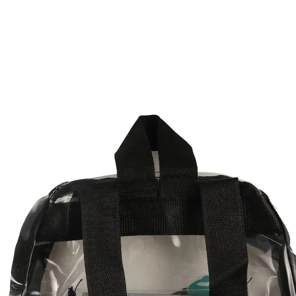 sac à dos transparent en pvc simple, style coréen, grande capacité, sac tendance en jelly, sac à bandoulière en forme de cœur, sacs de shopping pour filles