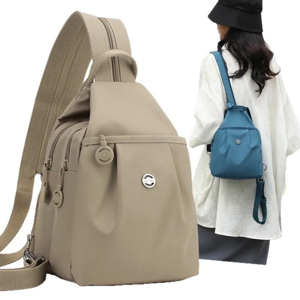 Sac à dos décontracté en tissu Oxford, grande capacité, sacs de poitrine multicouches, sac de voyage imperméable polyvalent unisexe