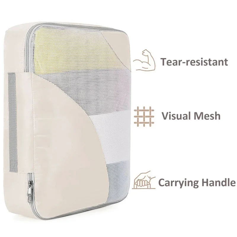 ensemble de 6 cubes de rangement pour vêtements et chaussures, sacs de voyage légers, accessoires de voyage pour valises et bagages