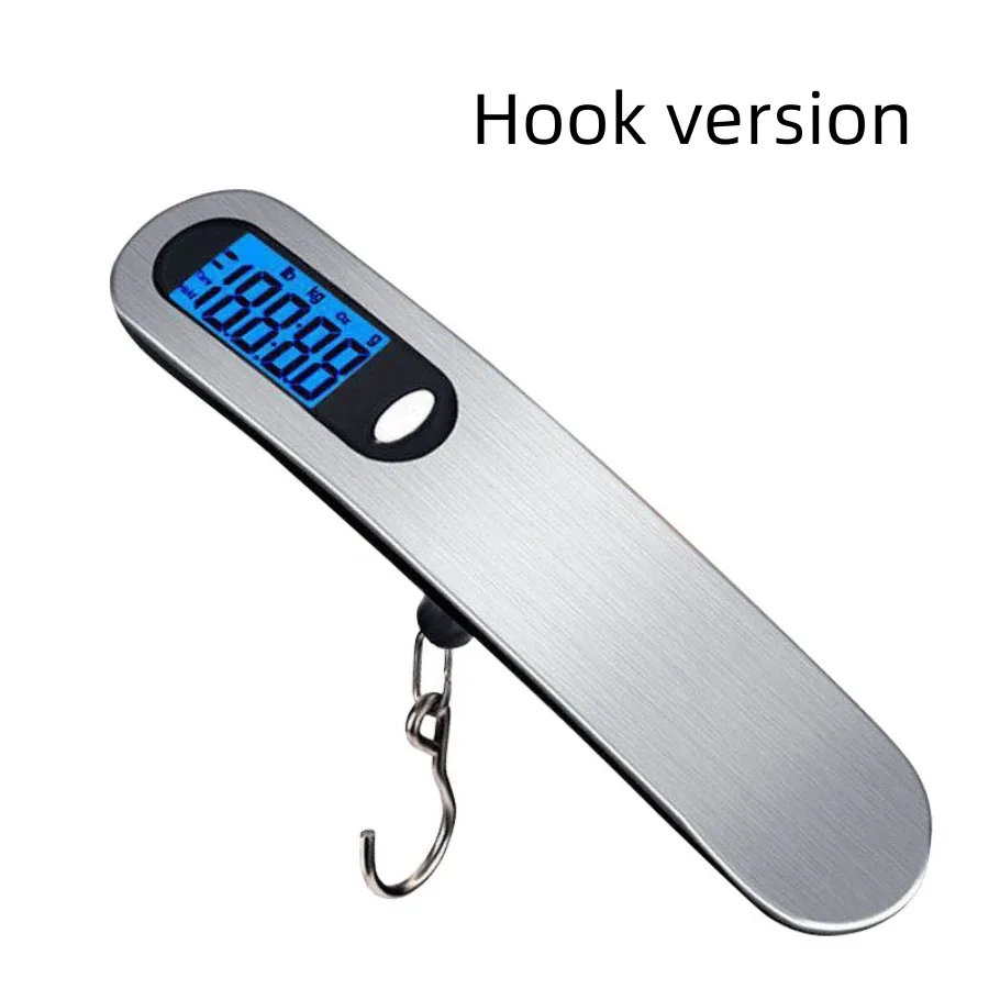petite balance portable avec écran lcd numérique, 110lb/50kg, valise électronique suspendue pour bagages, pesée de voyage, balance de pêche