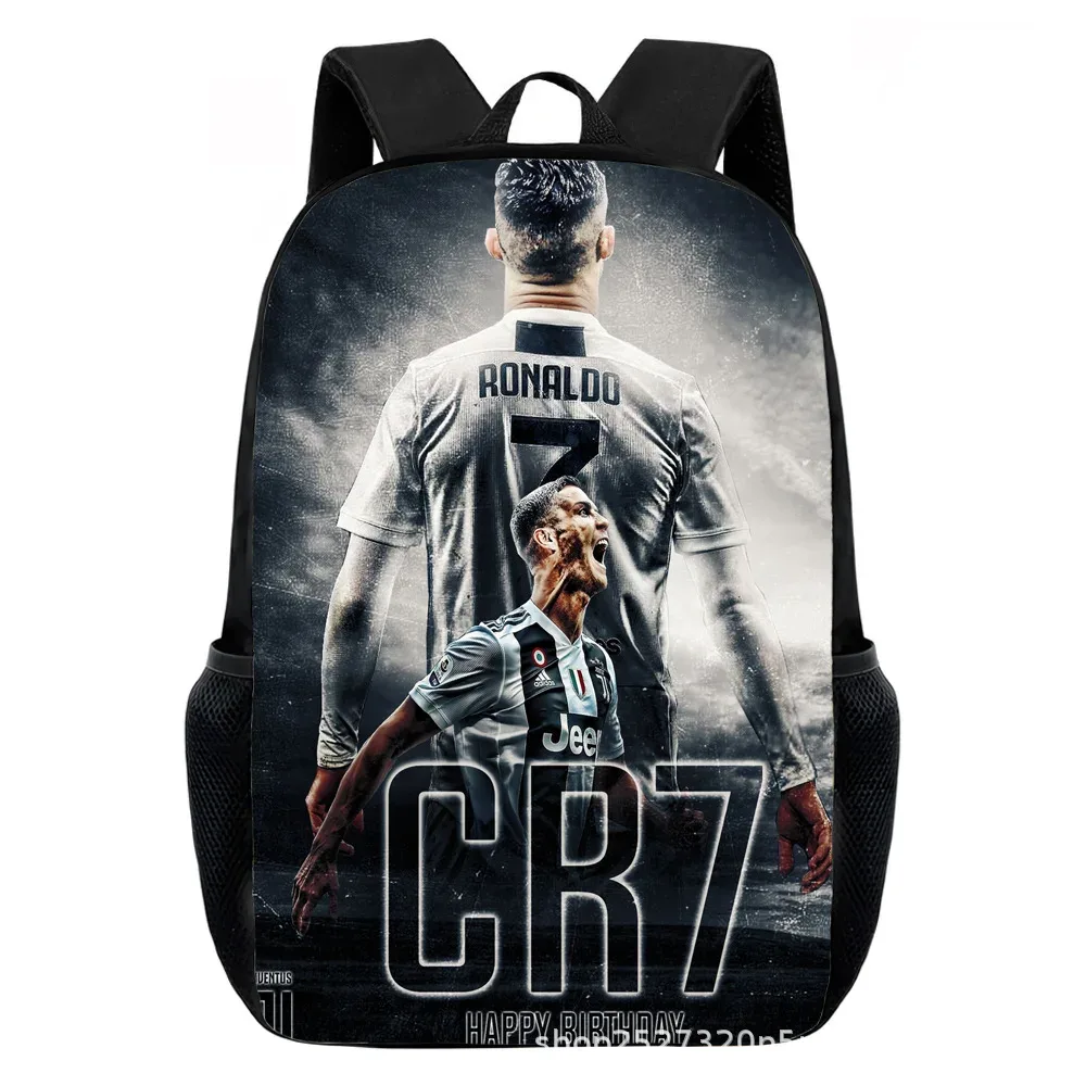 sacs à dos cr7 imprimés pour enfants, sacs d'école décontractés pour adolescents, garçons et filles, sac à dos d'école de 15 pouces, mochilas de voyage pour l'école primaire