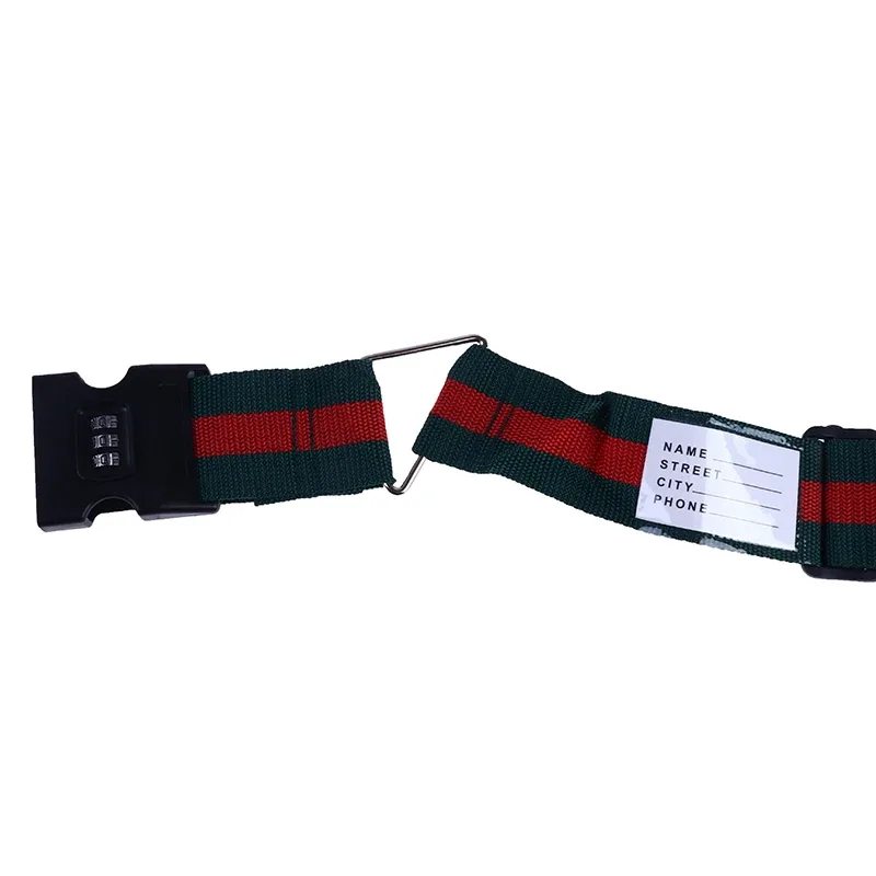 sangle de bagage en nylon à verrouillage par mot de passe, ceinture croisée, emballage réglable, sangle de bagage de voyage, environnement, 3 chiffres, 4.2m