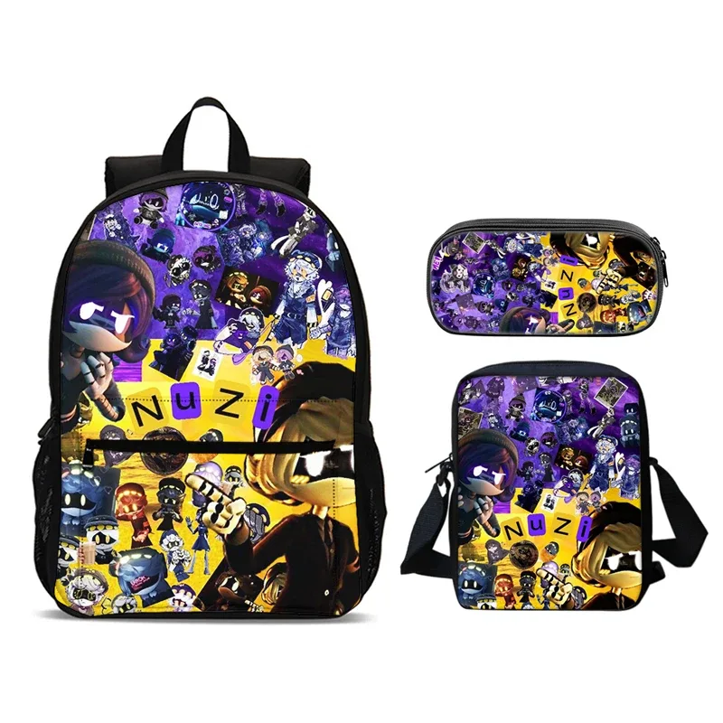 murder drones 3 pièces ensemble sac à dos 47 cm/18.5 pouces grande capacité sac à dos sac à bandoulière trousse à crayons sacs de livre pour garçons fille meilleur cadeau
