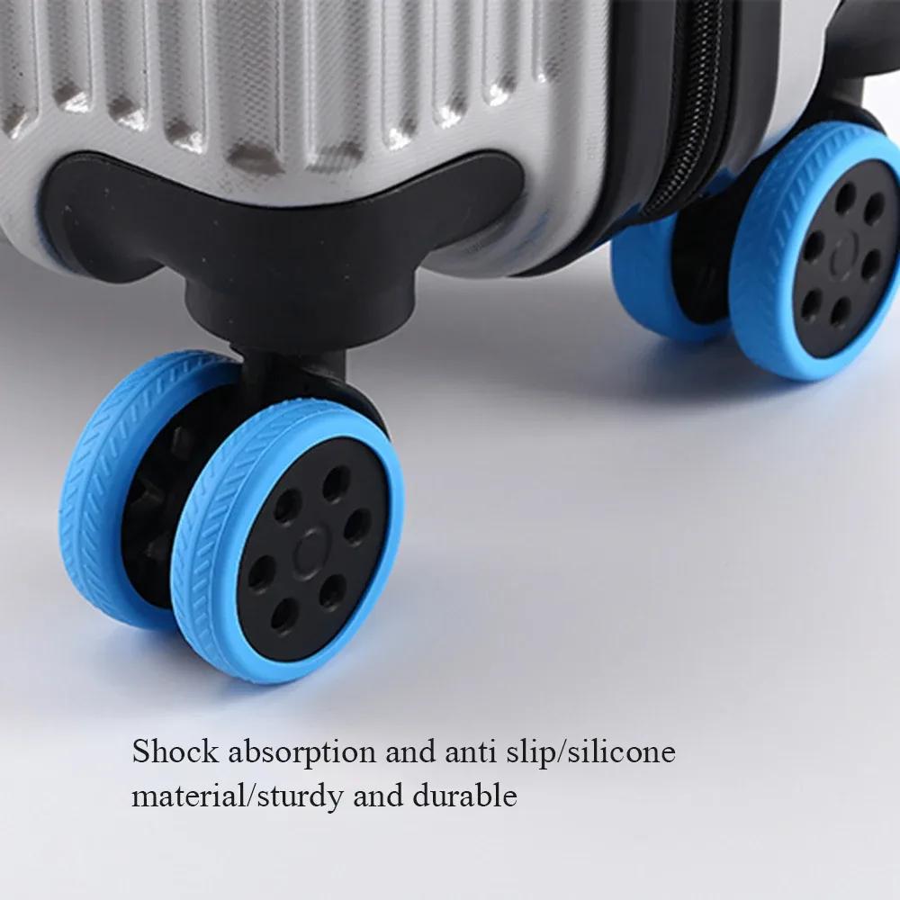 1/4/8 pièces manchon de roulette en silicone sourdine roue de réduction du bruit housse de roulettes anti-rayures pour valise à bagages à main