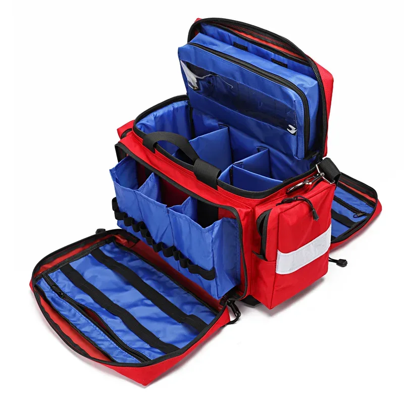 Trousse de premiers secours extérieure de grande capacité avec bandes réfléchissantes, sac de rangement Portable, Options de transport multiples pour les premiers secours