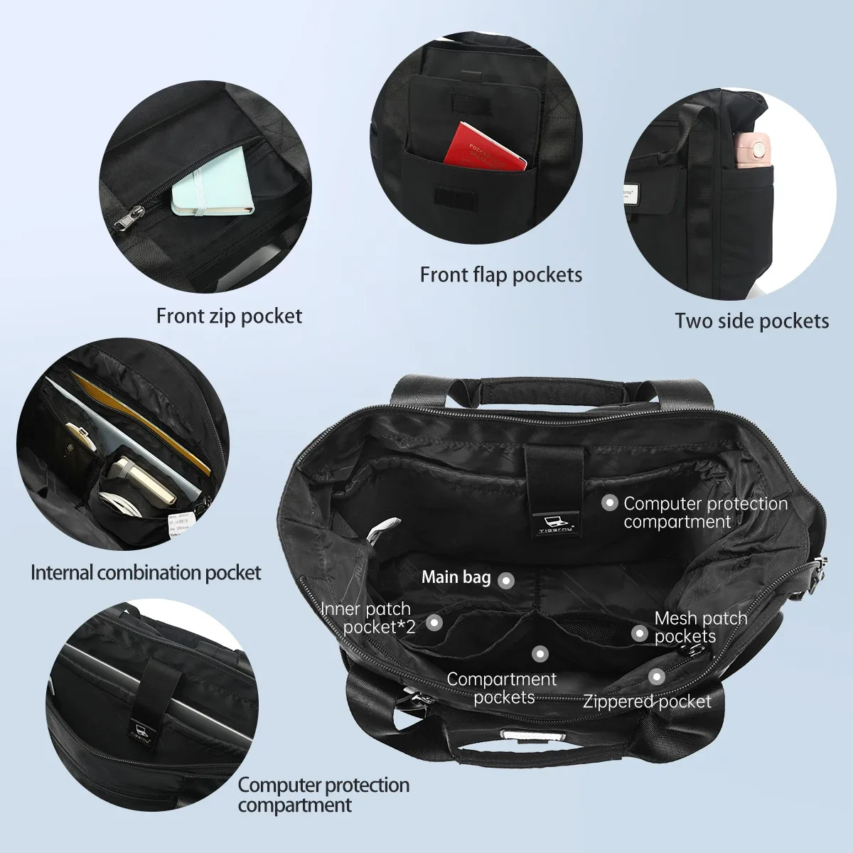 tigernu femmes sacs à dos 3 en 1 sacs pour filles sac à dos mode sacs à bandoulière femme sac de voyage sacs à main 14 pouces sac à dos pour ordinateur portable