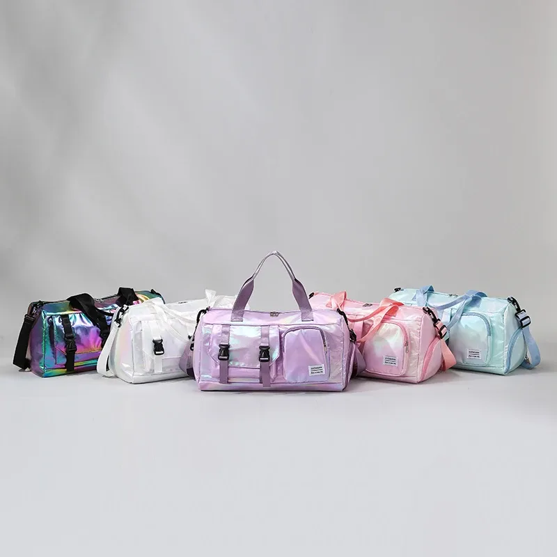 sac polochon de voyage en nylon pour femmes de grande capacité, fourre-tout de gymnastique pour les chevaux avec compartiment à chaussures, sac à main polyvalent pour sports et fitness