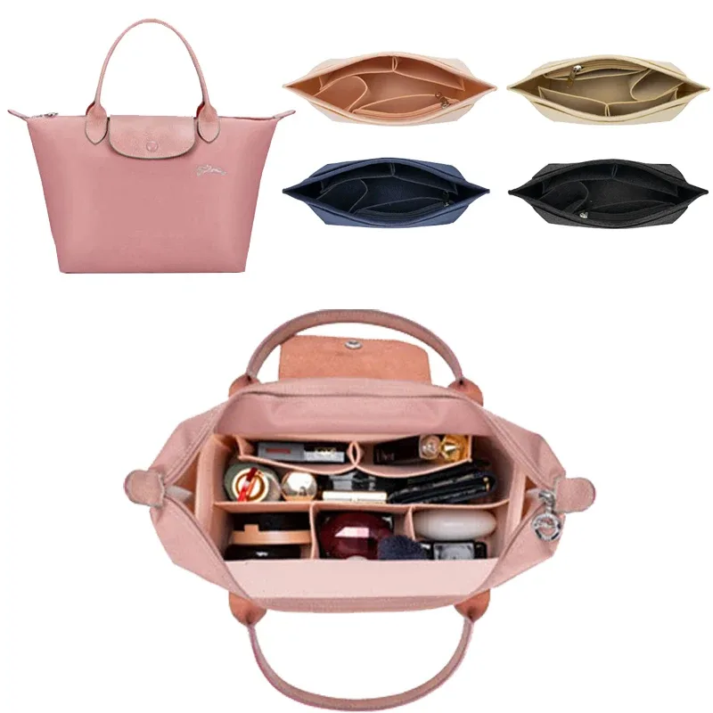 Dummonopoliner-Mini sac de rangement pour Longchamp, doublure de sac à main en feutre, insertion de sac à main, nouveau