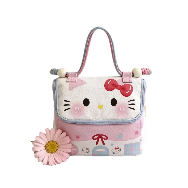 sac de voyage mignon de style dessin animé, design à compartiments grande capacité, trousse de toilette portable pour fille