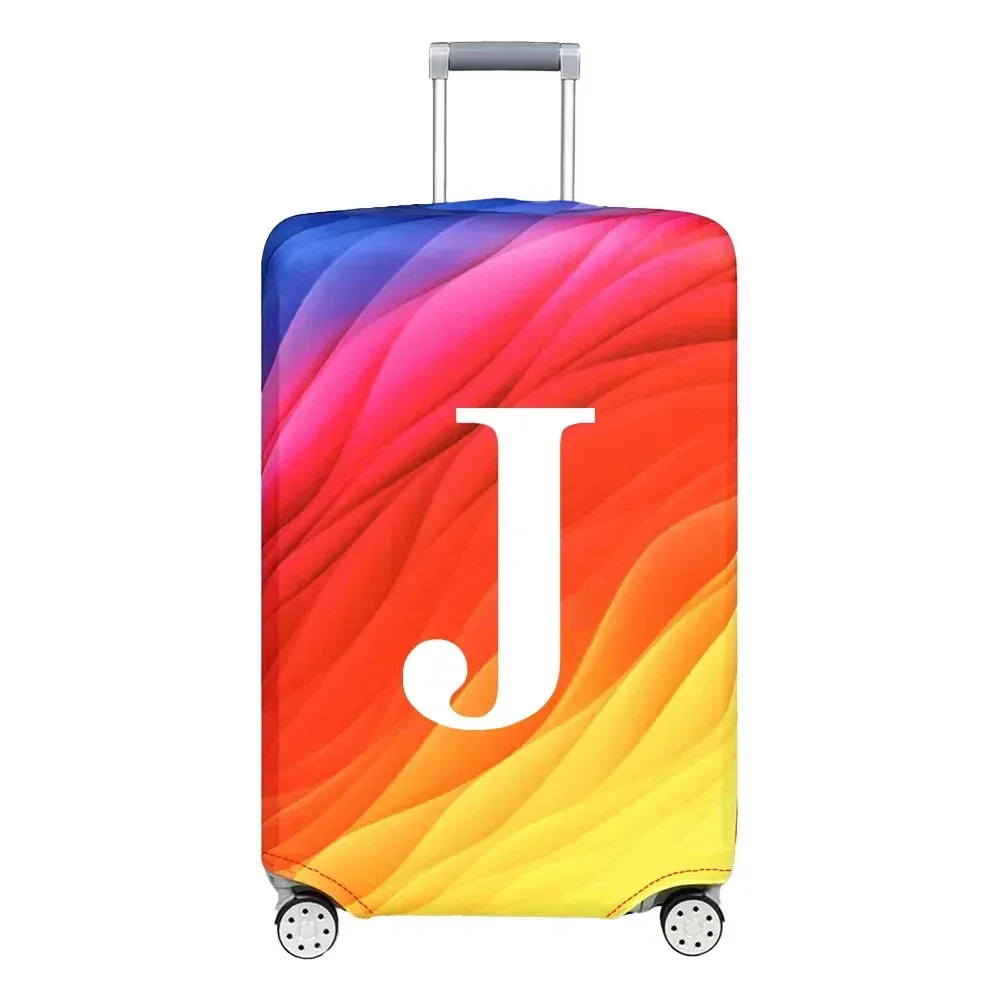 housse de protection pour compartiment à bagages, série de lettres blanches, tissu résistant, housse anti-poussière pour valises de voyage de 18 à 32 pouces
