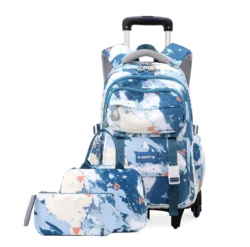 sac à roulettes d'école pour adolescentes, sac à roulettes d'école pour filles, ensemble de sac à dos à roulettes, sac de voyage à roulettes sur roulettes