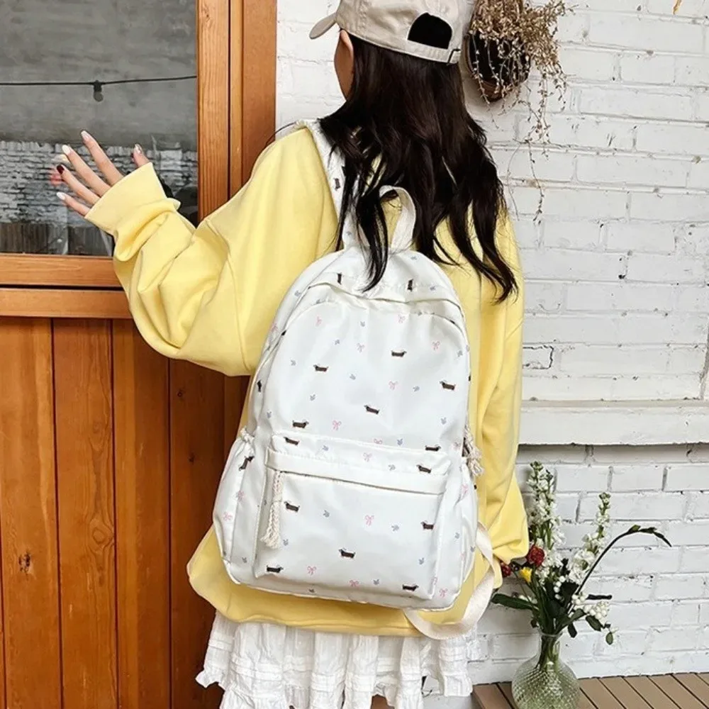 sac à dos créatif en nylon pour chien, grande capacité, style coréen, sac d'école pour étudiants, sac à main, sac de voyage, sac à bandoulière
