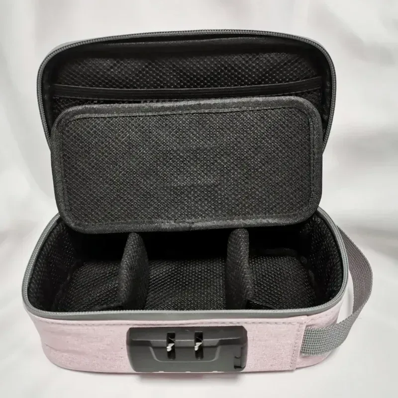 nouveau sac de rangement avec serrure à combinaison, étui de rangement de voyage portable pour hommes/femmes, boîte de maquillage verrouillable, sacs à main de toilette de beauté