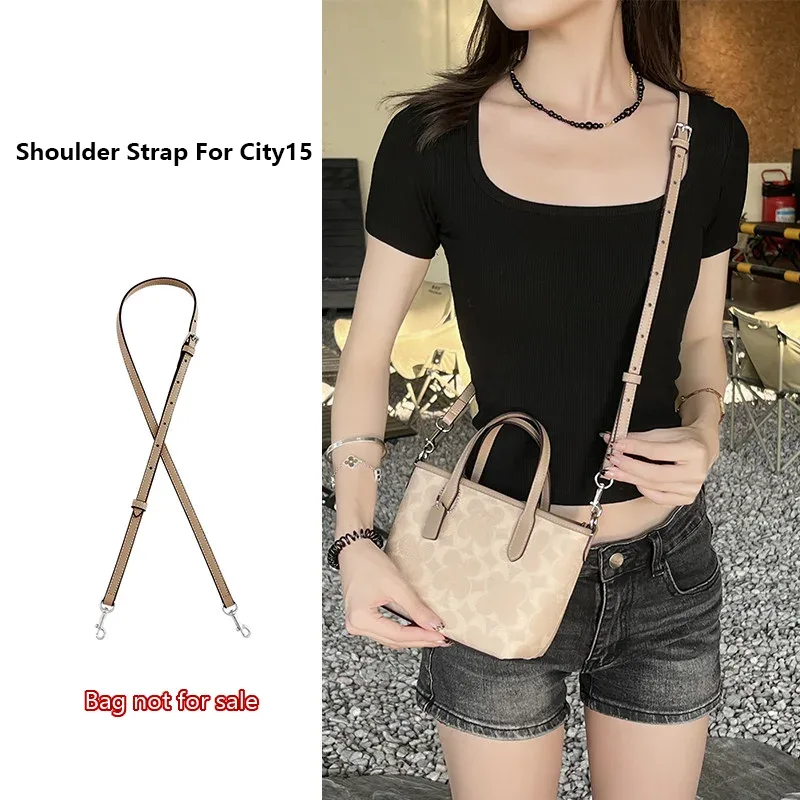 bandoulière pour sac coach city15 mini tote, sangle de sac avec chaîne décorative, accessoires de remplacement pour sac bandoulière