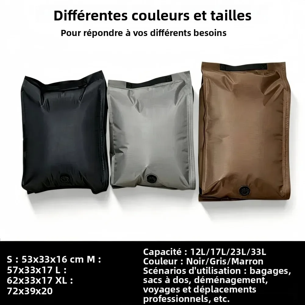 sacs de rangement sous vide pour bagages de voyage, sacs de compression épais et étanches, économiseurs d'espace pour vêtements, organisateur de voyage et de camping