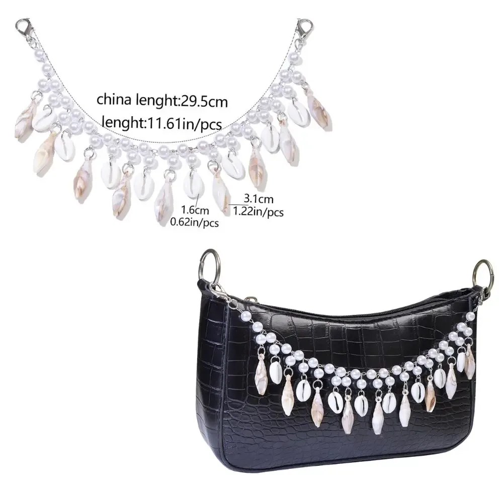 y2k – sangle en chaîne de perles en métal pour sacs, chaîne de sac multicouche pour sac à main, poignées de bricolage, pendentif étoile, sac à bandoulière, accessoires de chaîne