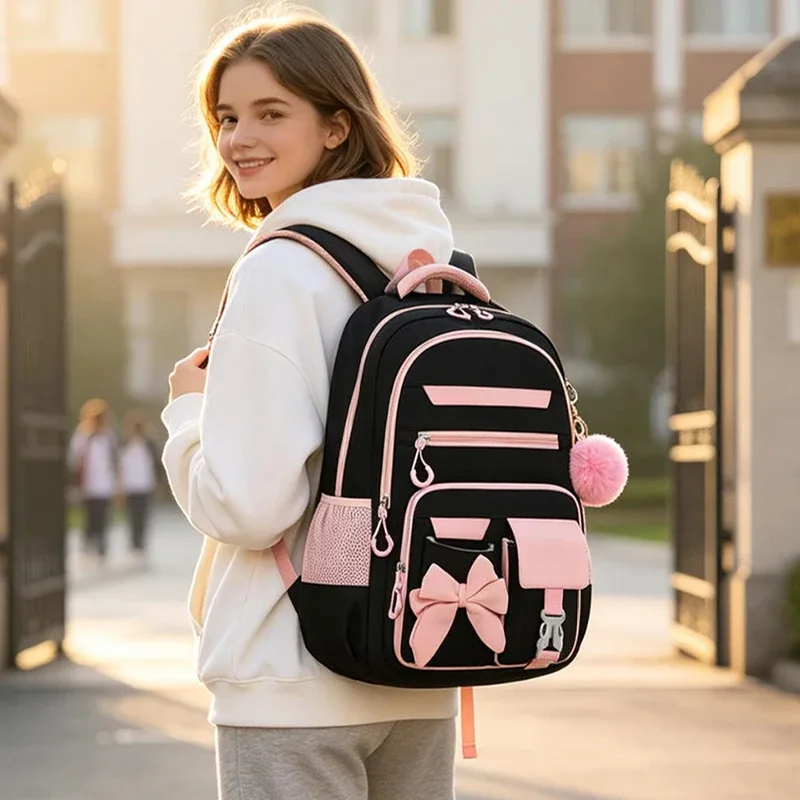 ensemble de sacs à dos pour enfants 3 pièces avec motif papillon mignon, grande capacité, sac d'école, sac à dos de maternelle, sac à dos de voyage léger et décontracté pour filles
