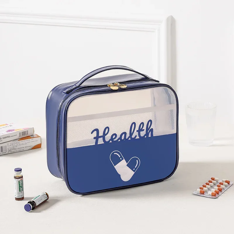 trousse à médicaments transparente et étanche, trousse de premiers soins portable de voyage, sac de rangement de médicaments à domicile, trousse médicale portable de grande capacité