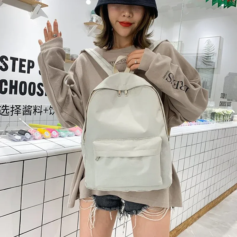 sac à dos de voyage de grande capacité pour hommes et femmes, cartable étudiant, mode coréenne, solide