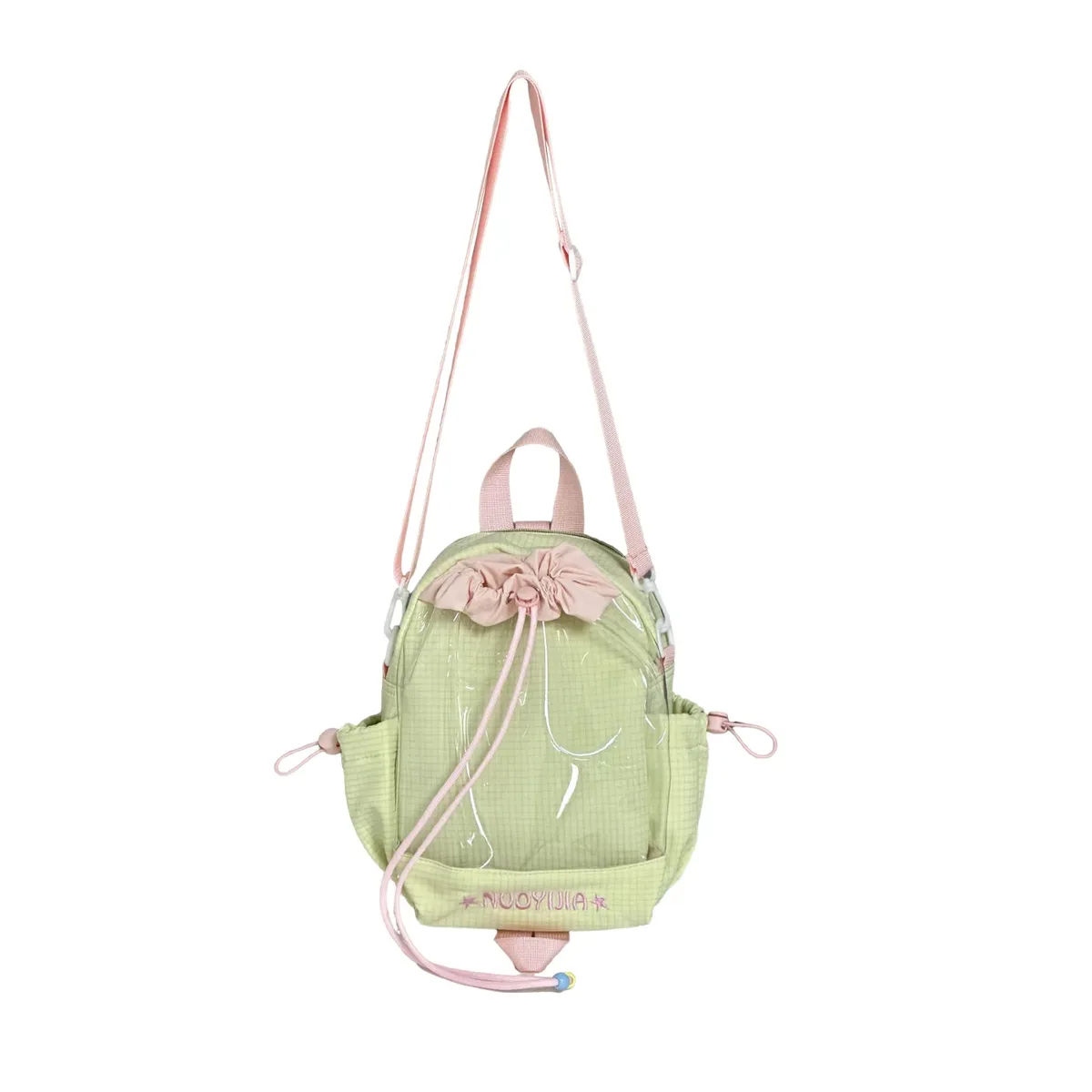 sac à dos anime transparent style japonais avec poupée pleurante, sac à bandoulière grande capacité pour filles, idéal pour l'école et les trajets quotidien