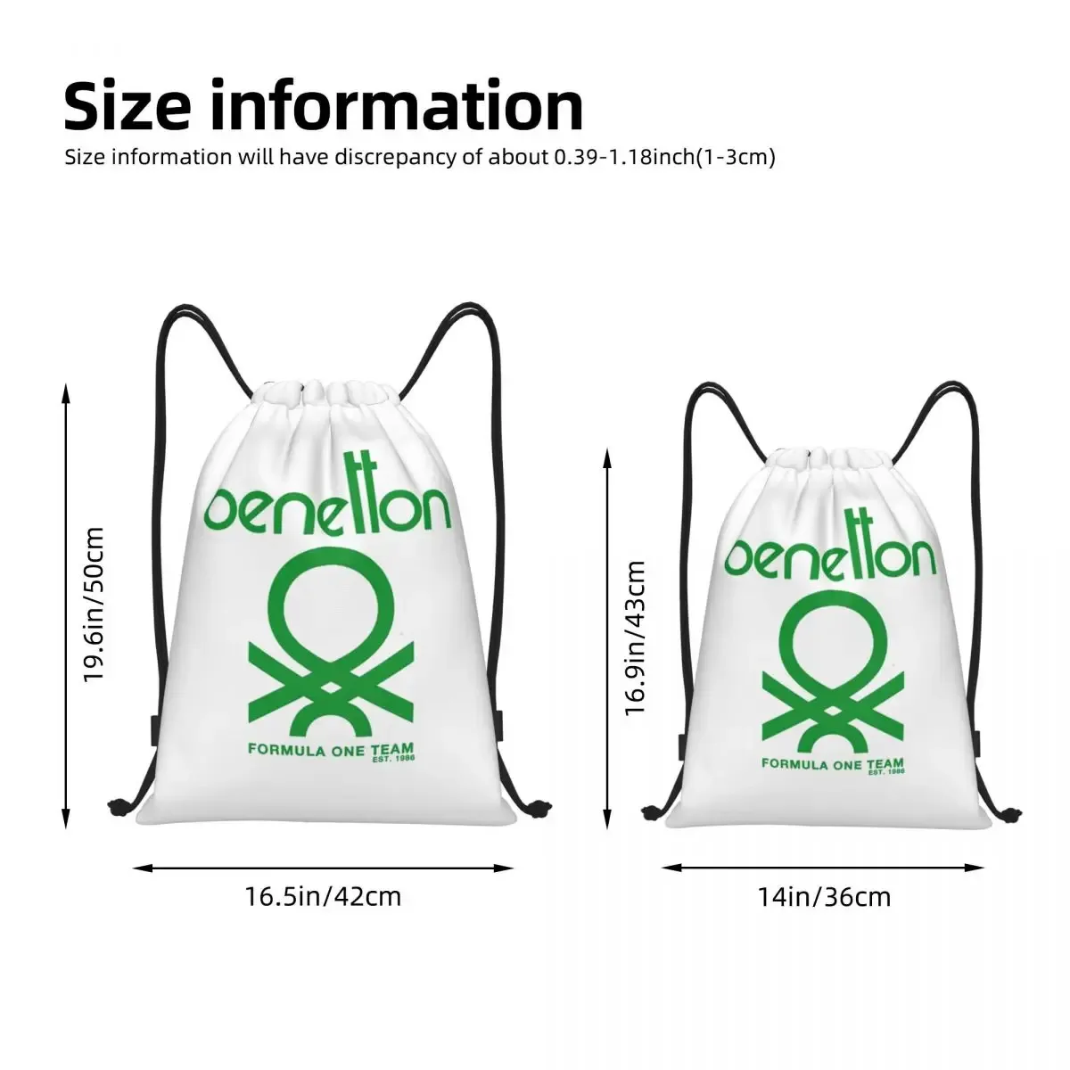 sacs à dos benetton tendance avec cordon de serrage, pochette, sac à chaussures, sacs à livres pour voyage et école