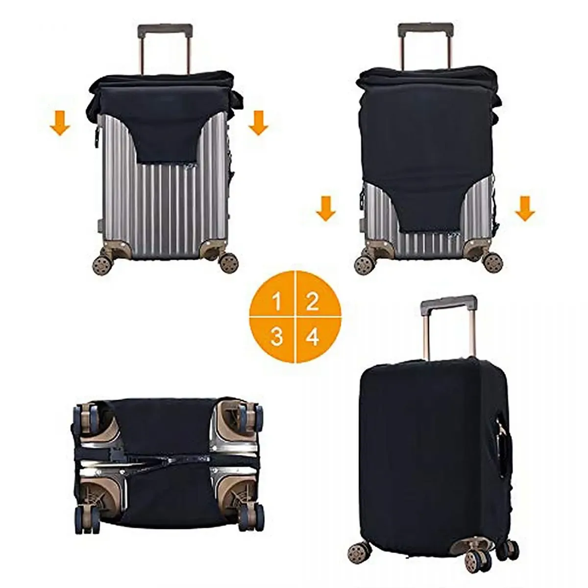 housse de valise personnalisée 18-32 pouces, protection de valise de voyage personnalisée, ajoutez votre photo, texte ou design, housses de valise elastiques