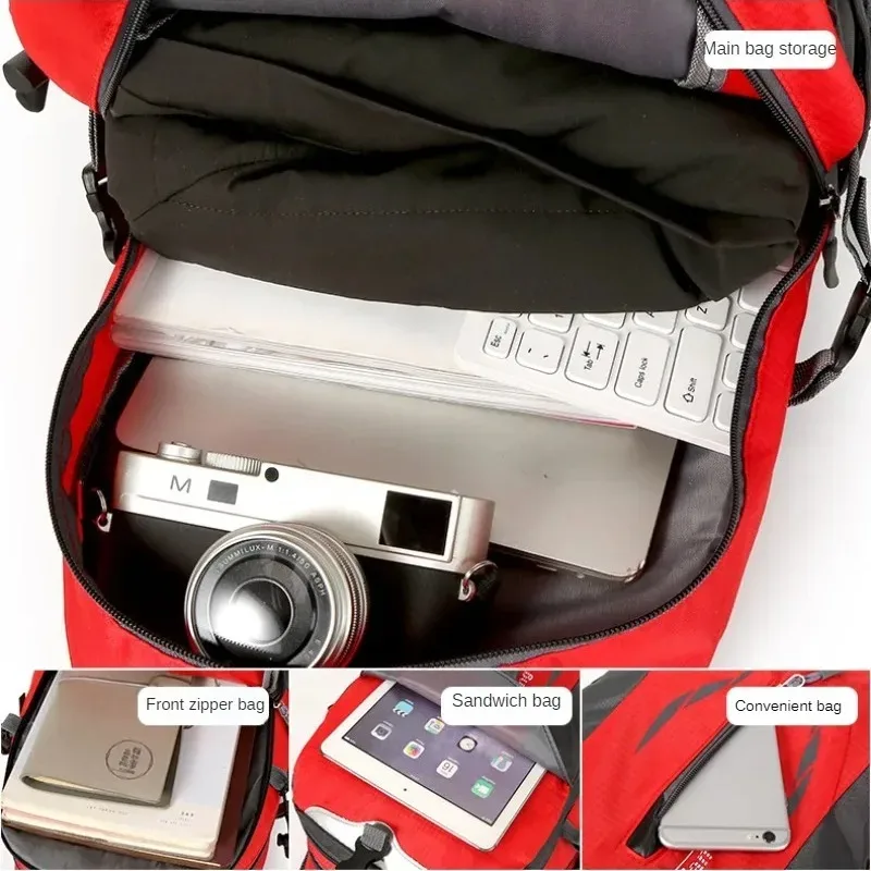 sacs à dos de voyage imperméables en nylon de qualité pour hommes, sacs de voyage d'escalade, sac à dos de randonnée, sac d'école de sport en plein air pour hommes et femmes