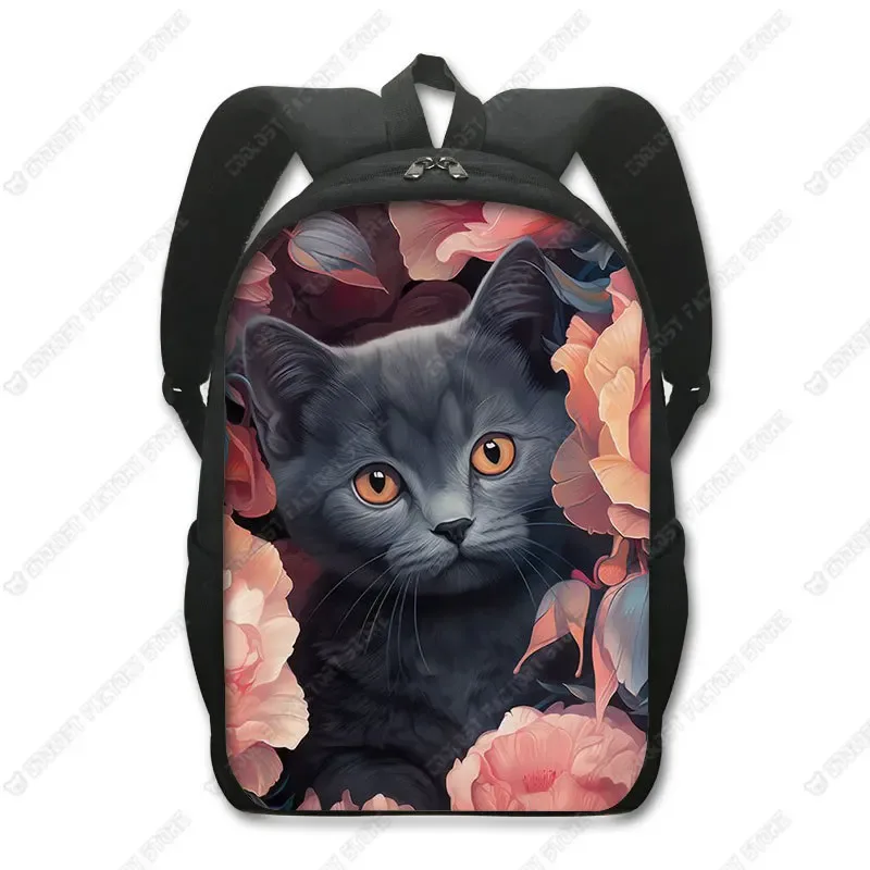 sac à dos chat mignon chat persan/siamese, sacs d'école pour enfants pour adolescents, chat britannique écossais, sacs à dos pour ordinateur portable, sac de livre chaton