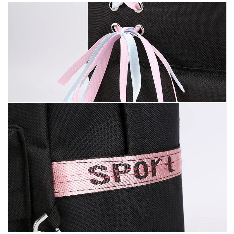 sac à dos scolaire pour étudiants, tendance, sac à dos de voyage, chargeur usb, sac pour ordinateur portable, sacs d'école noirs pour adolescents
