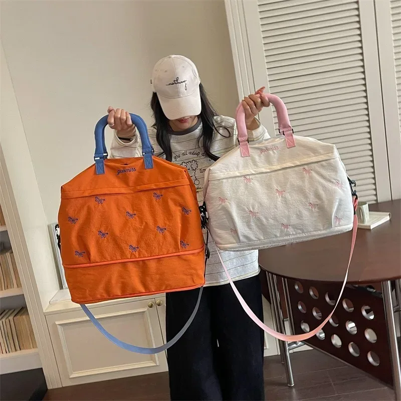 sac de voyage extensible avec compartiments séparés pour les articles secs et humides – sac de voyage de grande capacité, sac à main et sac de sport