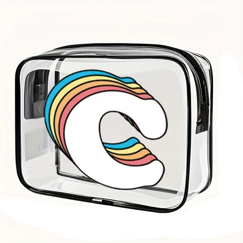 bouquet a-z sac de rangement de voyage sacs à cosmétiques étuis transparents imperméables en pvc sac de lavage en plastique à fermeture éclair de grande capacité portable