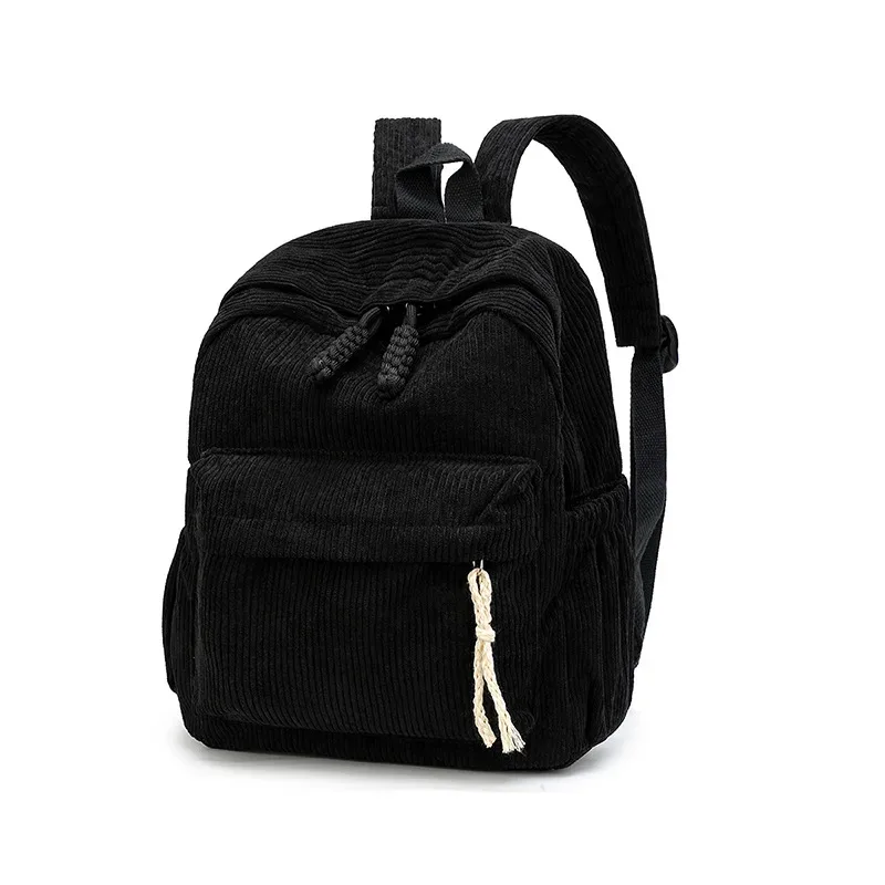 cartable personnalisé 2025 nouvelle mode velours côtelé fermeture éclair lisse nom unique personnalisé grande capacité sac à dos de voyage sac à dos de randonnée