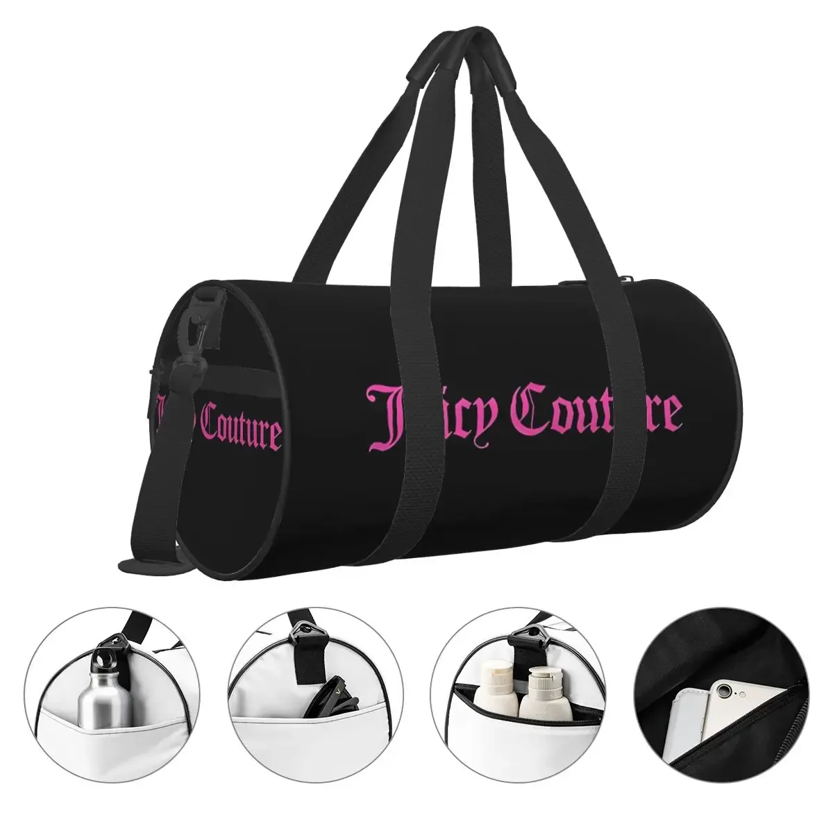 sac de voyage rond de grande capacité j-juicy-c-couture, sac de voyage à main, sac de rangement léger