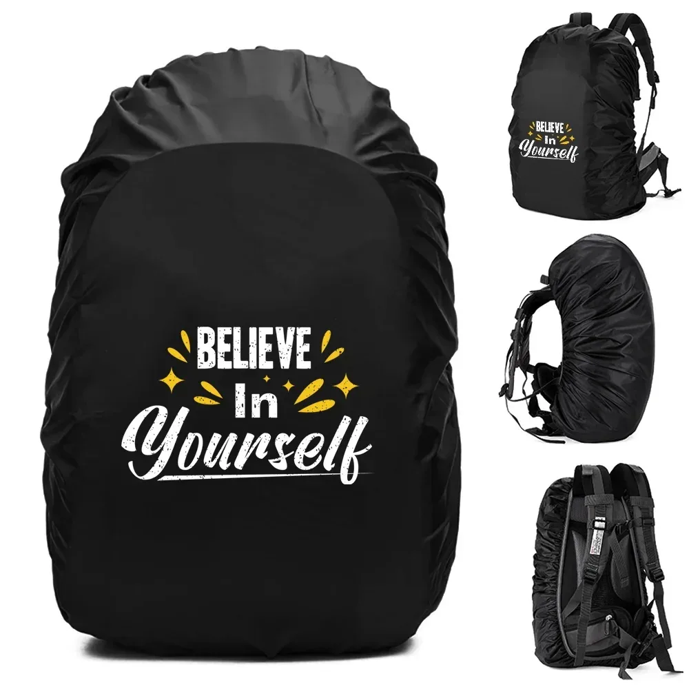 housse de pluie pour sac à dos, 20-70l, pour camping en plein air, randonnée, alpinisme, anti-poussière, imperméable, motif de phrase