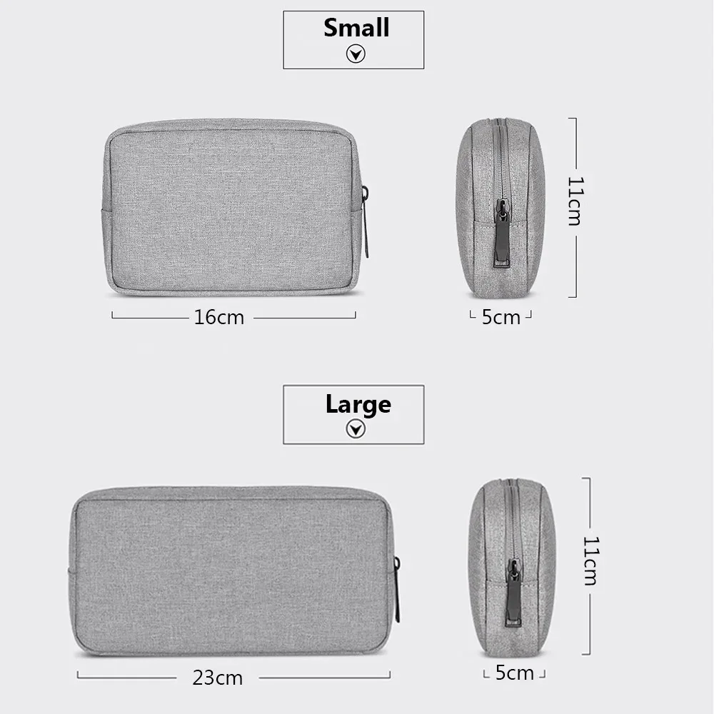 sacs de rangement numériques portables, organisateur de gadgets usb câbles fils chargeur batterie fermeture éclair sac à cosmétiques, étui accessoires
