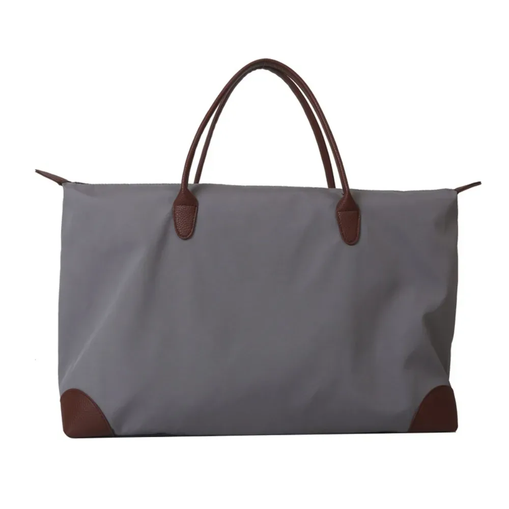 sac fourre-tout oxford de couleur unie, imperméable, grande capacité, sac à bandoulière en nylon, sac de shopping, style coréen, sac simple sous le bras, pour l'extérieur